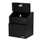 Adiroffice Wall Mountable Steel Locking Suggestion Box, Black, PK2 ADI631-01-BLK-2pk - alternate 6